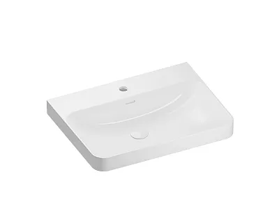 Umywalka Wpuszczana w Blat Study Round White od Mobi 60,5 x 46,3