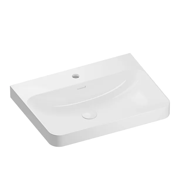 Umywalka Ceramiczna Wpuszczana w Blat Study Round 60,5x46,3x16,2 od Mobi