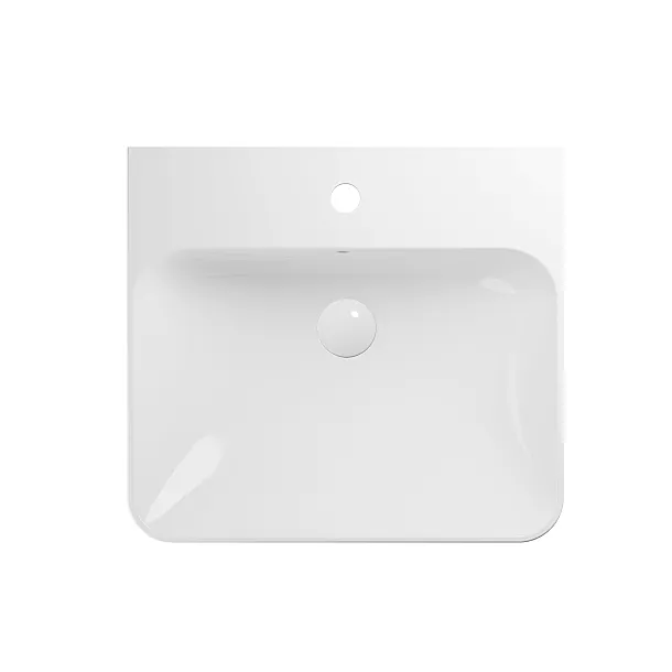 Umywalka Ceramiczna Wpuszczana w Blat Study Round 50,5x46,3x16,2 od Mobi