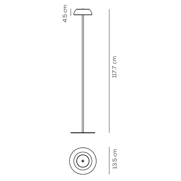 Lampa Zewnętrzna Stojąca Pt Float Niebieska od Axolight