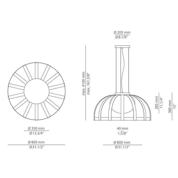 Lampa Zewnętrzna Wisząca Bols od Estiluz
