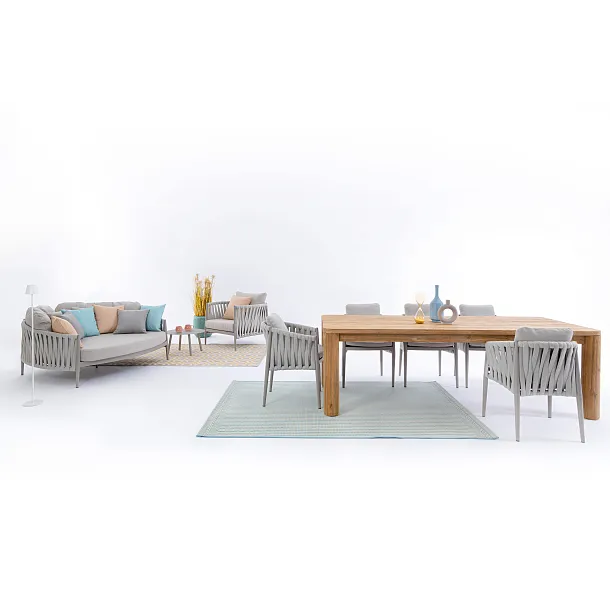 Stół Maverick z Drewan Tekowego 240x100 cm od Bizzotto