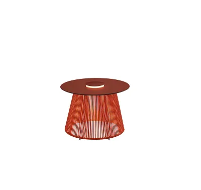 Podświetlany Stolik Ogrodowy Nit 60/R Pomarańczowy od Bover