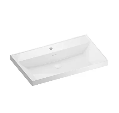 Umywalka Ceramiczna Wpuszczana w Blat Study Square 75,5x46,3 od Mobi
