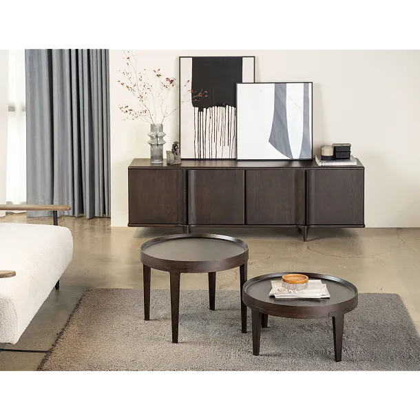 KOMODA RTV Z KOLEKCJI NOTCH DĄB PALONY od MAXLIVING