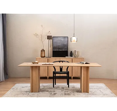 STÓŁ Z KOLEKCJI NOTCH DĄB BIAŁY od MAXLIVING