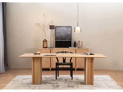 STÓŁ Z KOLEKCJI NOTCH DĄB BIAŁY od MAXLIVING