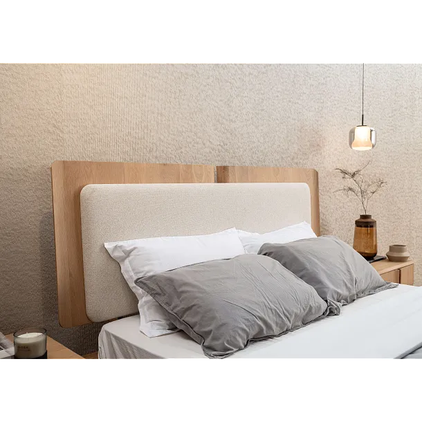 ŁÓŻKO Z KOLEKCJI NOTCH DĄB BIAŁY od MAXLIVING