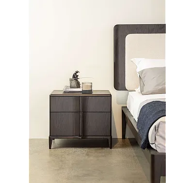 STOLIK NOCNY Z KOLEKCJI NOTCH DĄB PALONY od MAXLIVING