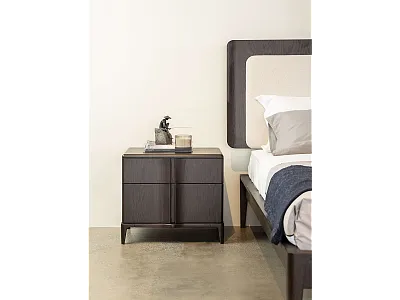 STOLIK NOCNY Z KOLEKCJI NOTCH DĄB PALONY od MAXLIVING