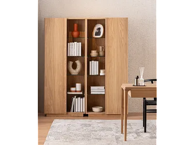 REGAŁ PRAWY Z KOLEKCJI NOTCH DĄB BIAŁY od MAXLIVING