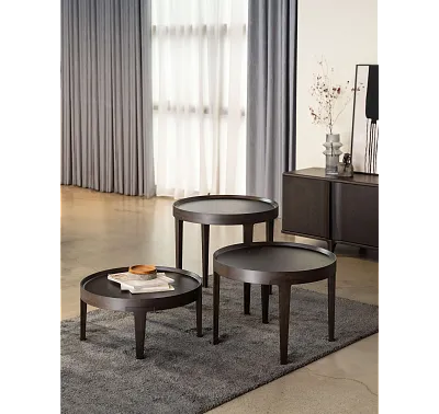 ZESTAW STOLIKÓW KAWOWYCH Z KOLEKCJI NOTCH DĄB PALONY od MAXLIVING