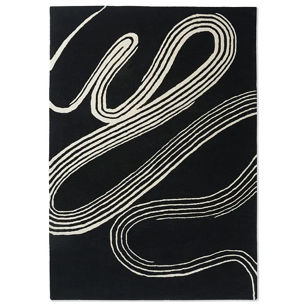 Dywan Wełniany Decor Flow Caviar 160x230 cm od Carpets&More