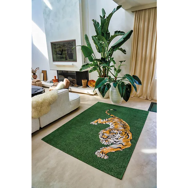 Dywan Pop Tiger Green On Fire 170x240 cm od Carpets&More