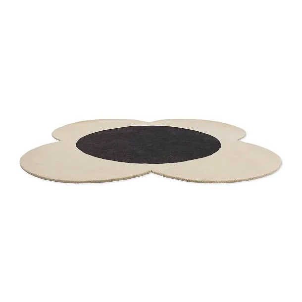 Dywan Okrągły Flower Spot Ecru/Black 150x150 cm od Carpets&More
