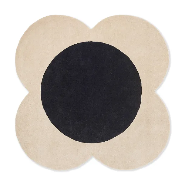 Dywan Okrągły Flower Spot Ecru/Black 150x150 cm od Carpets&More