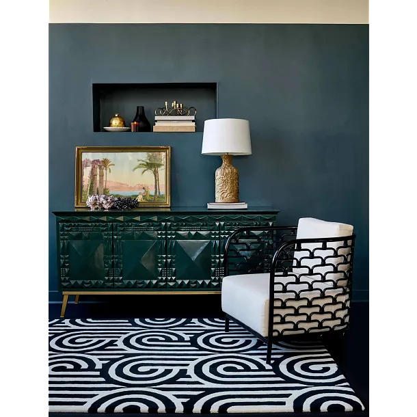 Dywan Geometryczny Wełniany Turnabouts Black 170x240 cm od Carpets&More