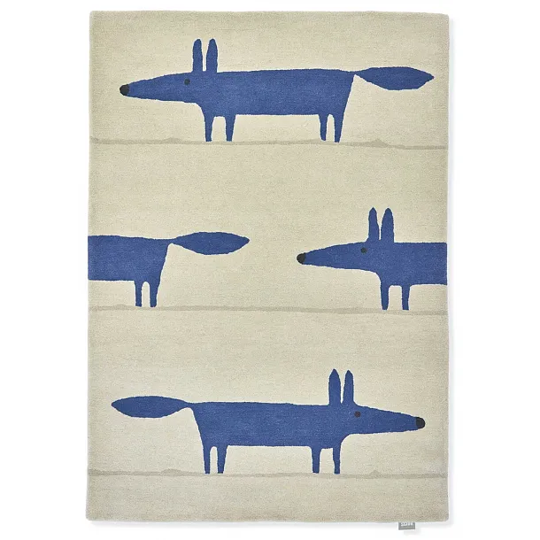 Dywan Dziecięcy Wełniany  Mr Fox Pebble Denim 90x150 cm od Carpets&More