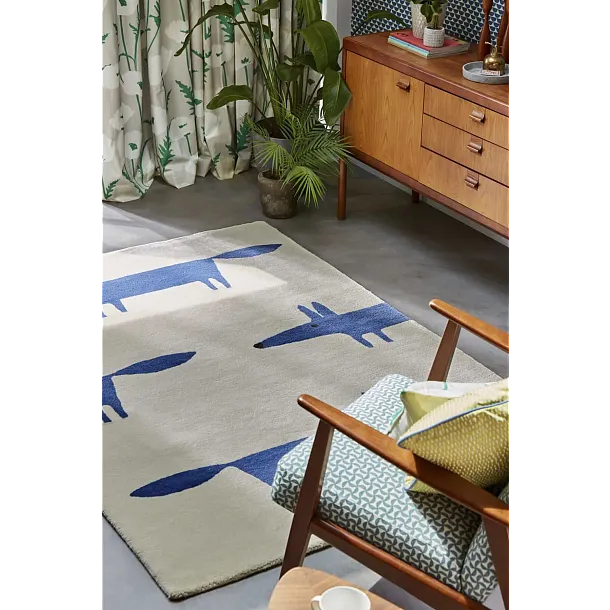 Dywan Dziecięcy Wełniany  Mr Fox Pebble Denim 90x150 cm od Carpets&More