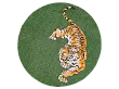 Dywan Okrągły Pop Tiger Green On Fire Round 240x240 cm od Carpets&More