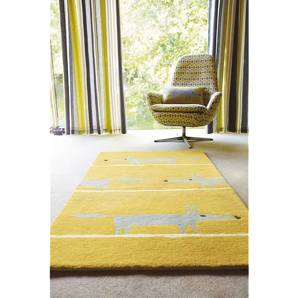 Dywan Dziecięcy Wełniany Mr Fox Mustard 90x150 cm od Carpets&More