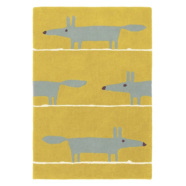 Dywan Dziecięcy Wełniany Mr Fox Mustard 90x150 cm od Carpets&More