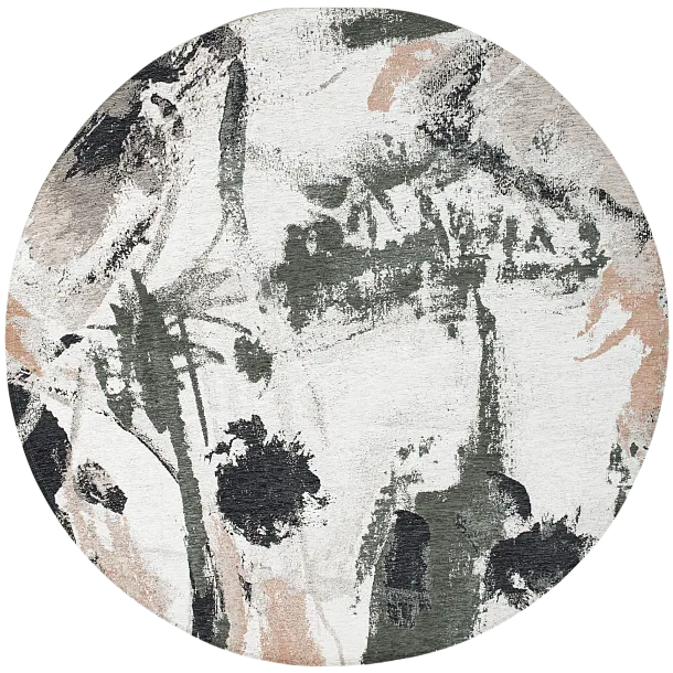 Dywan Okrągły Fresque Indian Rice Round 240x240 cm od Carpets&More