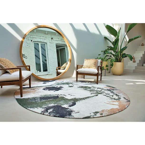 Dywan Okrągły Fresque Indian Rice Round 240x240 cm od Carpets&More