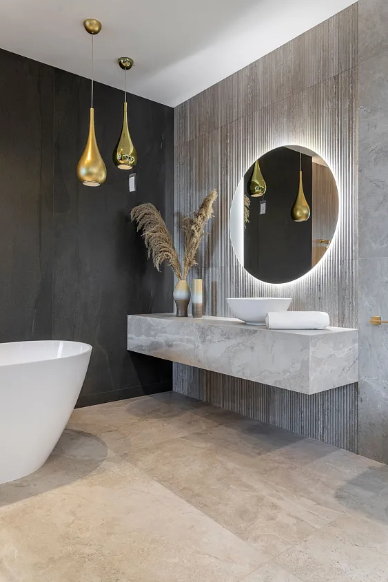 Płytki łazienkowe Grand Collection i Porcelanosa Maxfliz.JPG Domowe SPA – Aranżacja Łazienki w Maxfliz Warszawa