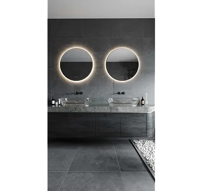 Lustro Mirror Okrąg Podświetlane Bezramkowe 80cm od Maxlight