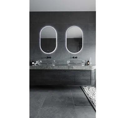 Lustro Mirror Prostokąt Podświetlane Bezramkowe 100x60 Maxlight W0388