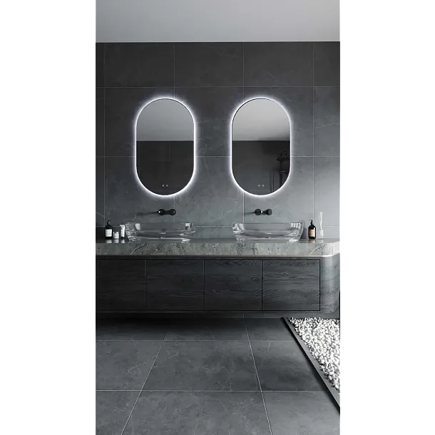Lustro Mirror Prostokąt Podświetlane Bezramkowe 100x60cm od Maxlight