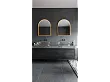 Lustro Mirror Półokrąg Podświetlane Złote 90x70cm od Maxlight