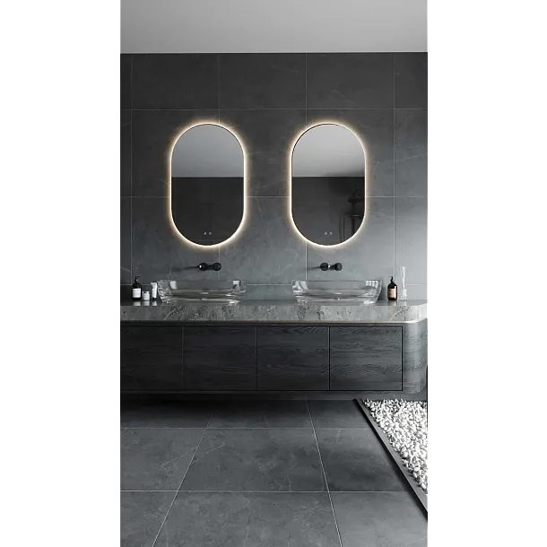 Lustro Mirror Prostokąt Podświetlane Bezramkowe 100x60cm od Maxlight