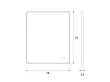 Lustro Mirror Prostokąt Podświetlane Miedziane 76x91cm od Maxlight