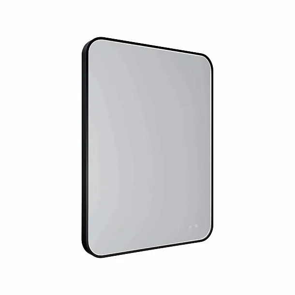 Lustro Mirror Prostokąt Podświetlane Czarne 76x91cm od Maxlight