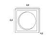 Oprawa Wpustowa Spilio do Skompletowania z Modułem HM190 i Trafo HT190 od Maxlight