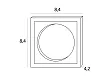 Oprawa Wpustowa Spilio do Skompletowania z Modułem HM190 i Trafo HT190 od Maxlight