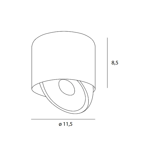 Lampa Sufitowa Vector 10W Czarna od Maxlight