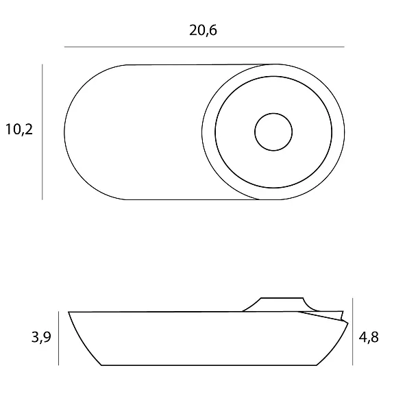 Lampa Sufitowa Vector 10W Biała od Maxlight