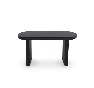 BIURKO Z SZUFLADĄ FORNIROWANE W KOLORZE CZARNYM RAVEL BLACK OD MAXLIVING